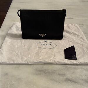 Prada Elegant Black Toiletry Bag for Men